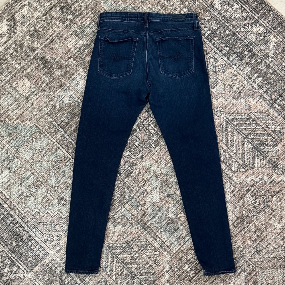 AG Adriano Goldschmied Dark Blue The Farrah Skinny Jeans Highrise - Picture 5 of 8